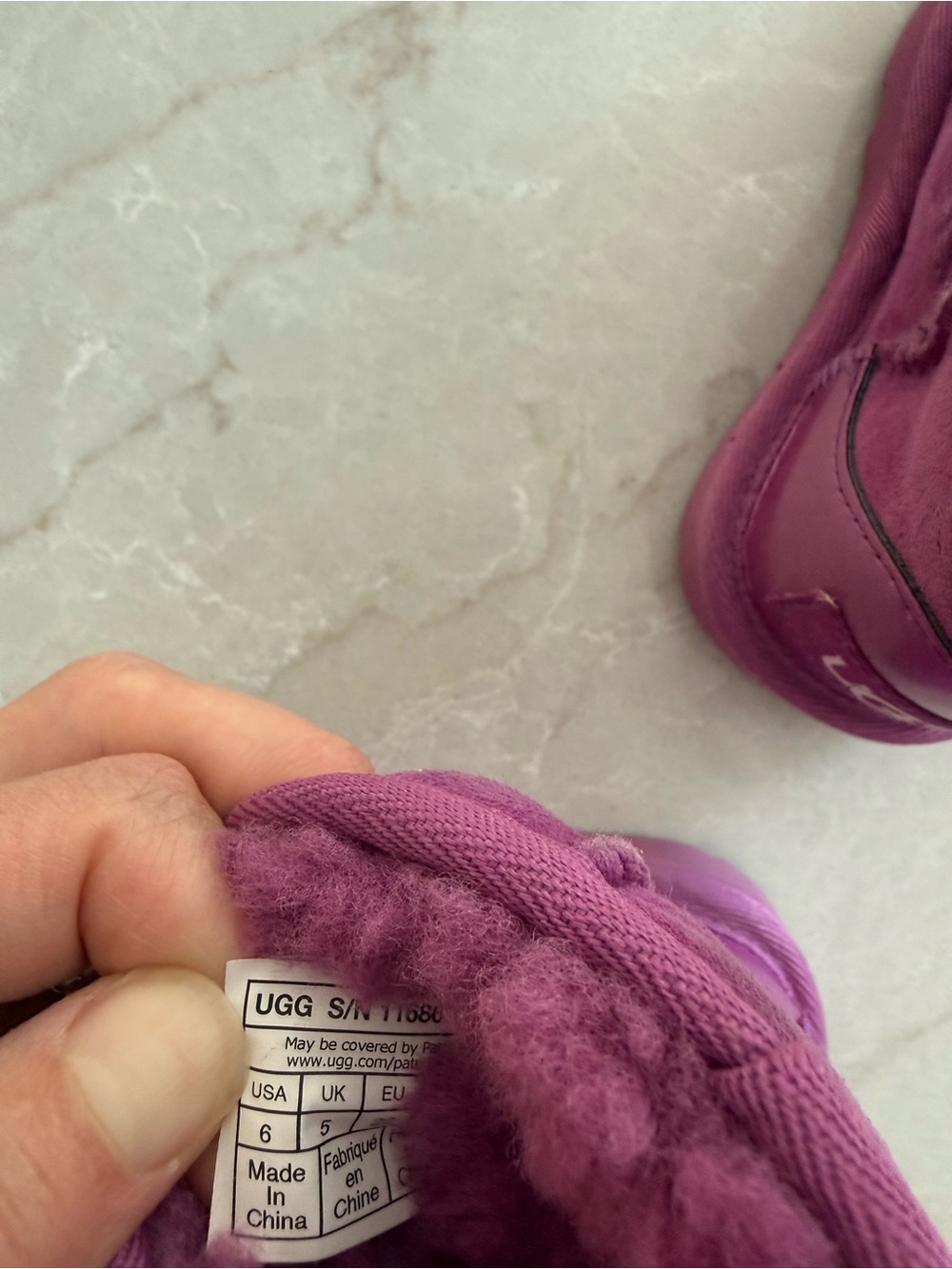UGG Short Shearling Boots in Purple - Picture 9 of 9